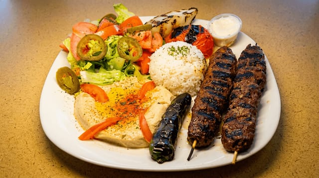 Kofta Kebab Plate.