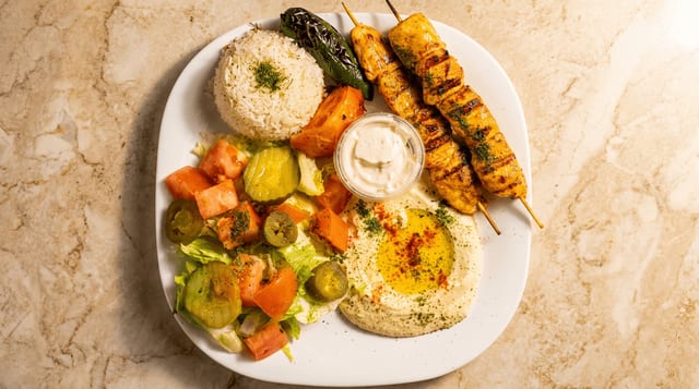 Chicken Kebab Plate.