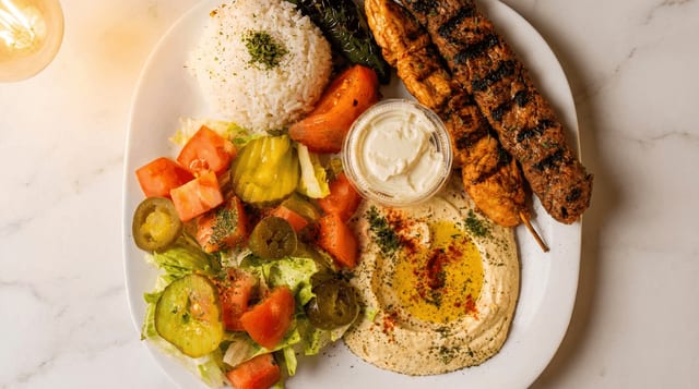 Chicken & Kofta Plate.